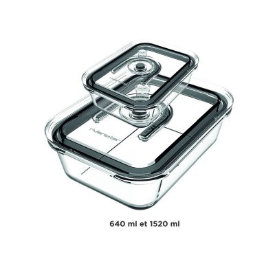 RIVIERA & BAR Bo&icirc;te herm&eacute;tique  KIT DE 2 BOITES EN VERRE