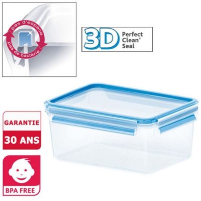 Bo&icirc;te rectangle Clip & Close bleu 2,3 L Emsa 