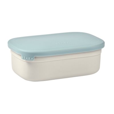 BEABA Bo&icirc;te Repas Inox B&eacute;aba - Gris Velours/Bleu Baltique