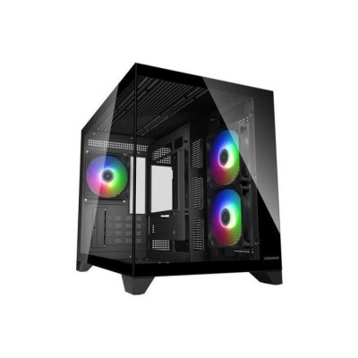 COUGAR Bo&icirc;tier  CGR-2QA6B-RGB Mini-Tower Micro-ATX RGB avec fen&ecirc;tre en verre - Noir