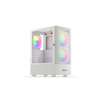 KRUX Bo&icirc;tier de PC Gaming -  - Vako KRXD005 - Blanc - 2 Ventilateurs 140 mm - Bon Flux dAir