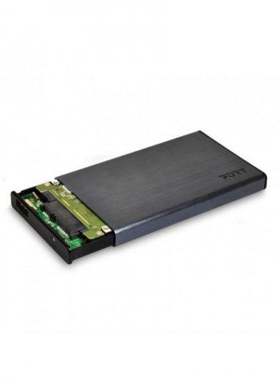 PORT DESIGNS Bo&icirc;tier externe pour disque dur SATA 2,5' - PORT - USB type C - Noir