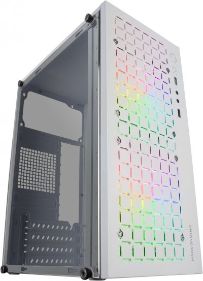 MARS GAMING Bo&icirc;tier Gaming Compact MicroATX -  MC-CORE Blanc