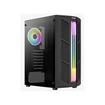 AEROCOOL Boitier PC  ATX Gamer PRIME RGB avec panneau plexi 