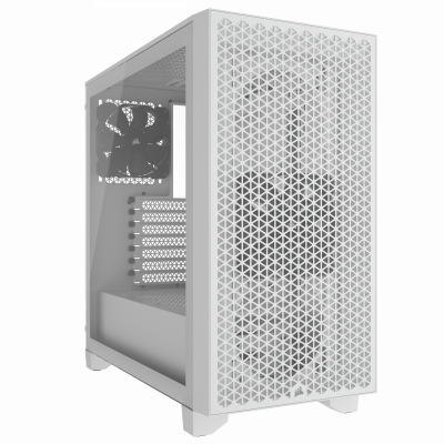 CORSAIR Bo&icirc;tier PC  3000D Airflow Blanc - MT/Sans Alim/ATX