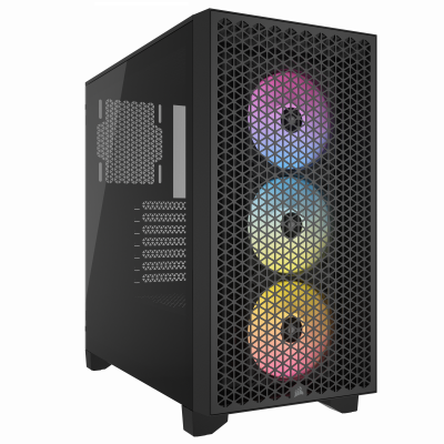 CORSAIR Bo&icirc;tier PC  3000D Airflow RGB Noir - MT/Sans Alim/ATX