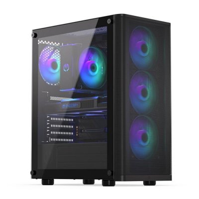 ENDORFY Bo&icirc;tier PC   Ventum 200 ARGB Noir - MT/Sans Alim/ATX