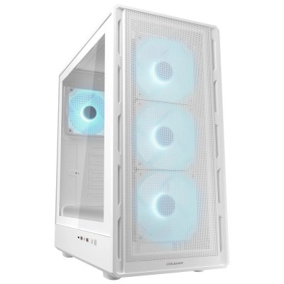 COUGAR Boitier PC Gaming -  - AIRFACE PURE PRO - Blanc - 4 Ventilateurs ARGB - USB-C 3.2 Gen2