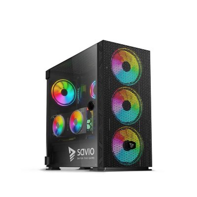 SAVIO Bo&icirc;tier PC Gaming  RAPTOR X1 ARGB ATX - RGB - 3 ventilateurs inclus