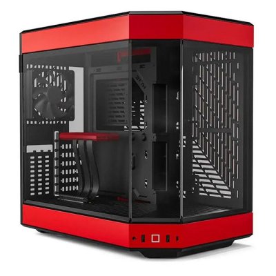 HYTE Bo&icirc;tier PC  Y-60 Rouge - MT/Sans alim/ATX