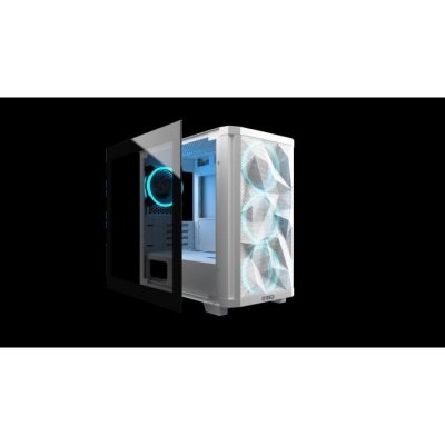 M.RED Bo&icirc;tier PC  StarDust Mini Blanc RGB - mT/sans alim./mATX