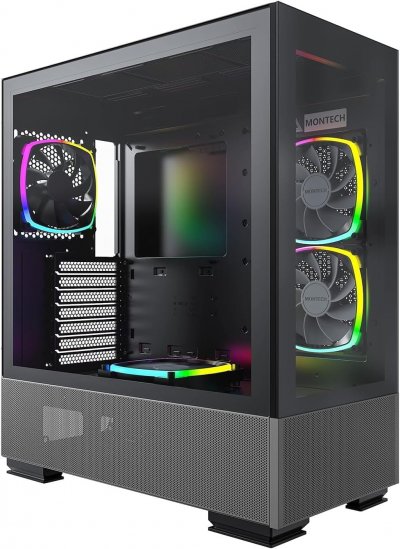 MONTECH Bo&icirc;tier PC SKY TWO noir tour moyenne avec 4 ventilateurs ARGB