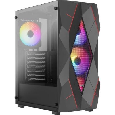 AEROCOOL Bo&icirc;tier Pc - - Volcan G V1 (Noir) - Moyen Tour - Format Atx - Sans Alimentation