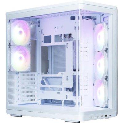 ZALMAN Bo&icirc;tier PC  P60 ARGB White ATX verre tremp&eacute; 5 ventilateurs