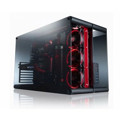 RAIJINTEK Boitier  paean benchtable / showcase noir avec fenetre 