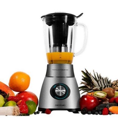 CECOTEC Bol mixeur  Power Black Titanium 1800 2,1 L 1800W Acier inoxydable