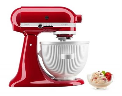 KITCHENAID Bol Sorbeti&egrave;re pour Robot Artisan  5KSMICM Blanc