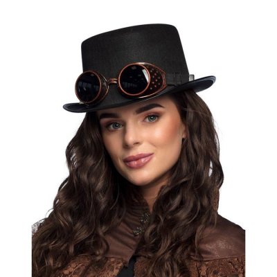 BOLAND  chapeau Steamgoggles unisexe noir