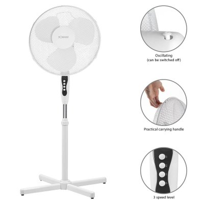 BOMANN  Ventilateur sur pied VL 1139 S CB 40 cm 45 W Blanc