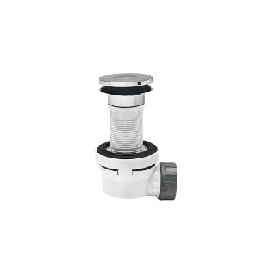 WIRQUIN Bonde de lavabo Xs Pure - &Oslash; 32 x 100 mm - Siphon extra-plat a membrane anti-odeur