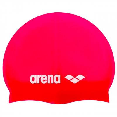 ARENA Bonnet de natation  Classic Silicone rose blanc