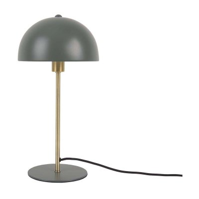 LEITMOTIV Bonnet - Lampe &agrave; poser champignon en m&eacute;tal - Couleur - Vert de gris