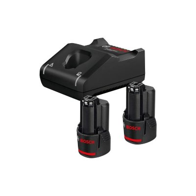BOSCH  1 Batterie Starter Set 2 Gba 12v 2.0ah Avec Chargeur Gal 12v-40