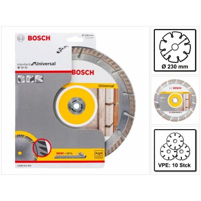 Bosch 10 Disques &Agrave; Tron&ccedil;onner Diamant&eacute;s Standard For Universal