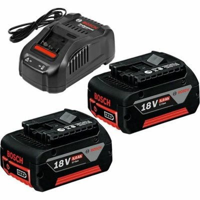 BOSCH  1600A00B8J - Set de batteries Li-Ion 18V (2x 5,0Ah) + chargeur
