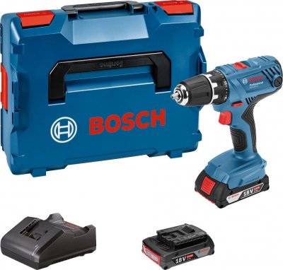 BOSCH  - 18V Perceuse sans fil gsr 18 V-21 / 2x Batterie 2.0 Ah Case l-
