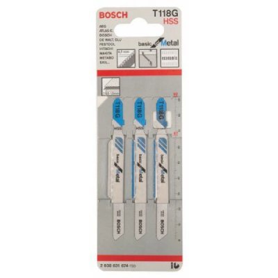 BOSCH  - 2608631674 lot de 3 lames pour scie sauteuse t 118 g