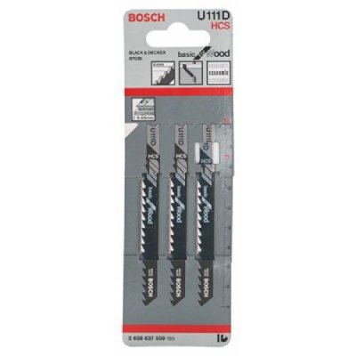 BOSCH  2608637559 Lame De Scie Sauteuse 3 Lames U 111 D
