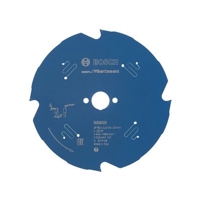 BOSCH  2608644121 Lame De Scie Circulaire Expert For Fiber Cement 160 X 20 X 2,2 Mm 4