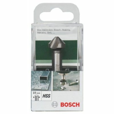 BOSCH  2609255123 Fraise Conique &agrave; Lamer Hss &agrave; 3 Taillants Din 335 Diam&egrave;tre 16,5 Queue 10 Mm