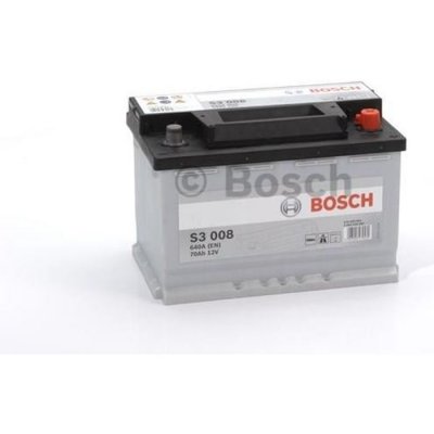 BOSCH  Batterie Auto S3008 70Ah 640A / + &agrave; droite