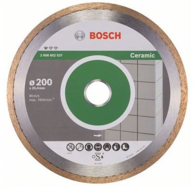 BOSCH  - Diamant disque de coupe standard pour la c&eacute;ramique. 200 x 25