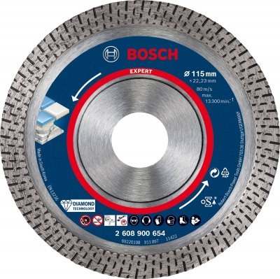 BOSCH  Expert en c&eacute;ramique lames diamant dur, 115 x 22,23 x 1,4 x 10 mm