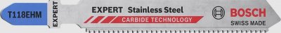 BOSCH  Expert T118ehm Stainless Steel Jig Saw Blade 3 Units Argent&eacute;