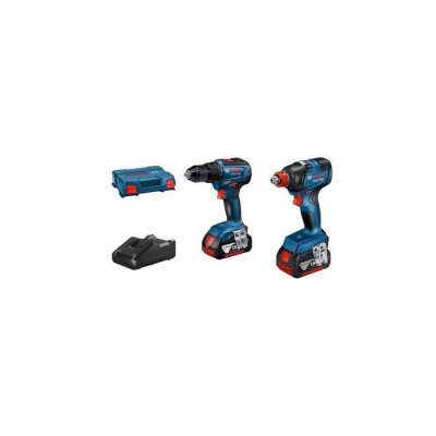 BOSCH PROFESSIONAL Bosch Gdx 18v-200+gsb18v-55 Professional L-boxx Impact Driver Argent&eacute;
