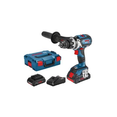 BOSCH  Gsb18v-110c+2x4.0ah Proc+gal18v-40+l-boxx Hammer Drill Argent&eacute;