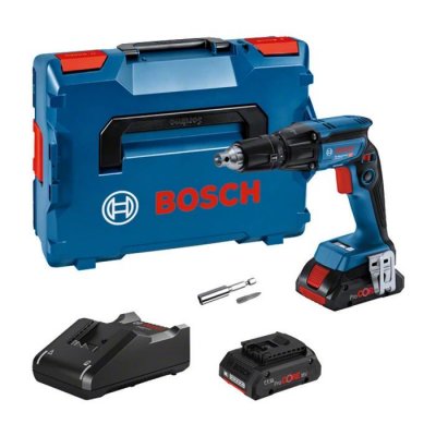 BOSCH  Gtb18v-45+2x4.0ah Proc+gal18v-40+l-boxx Plasterboard Screwdriver Argent&eacute;
