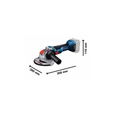 BOSCH  Gwx 18v-10 125 Mm Professional Angle Grinder Argent&eacute;