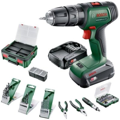 BOSCH  Home and Garden Universal Impact 18V -Perceuse &agrave; percussion sans fil + chargeur, + mallette