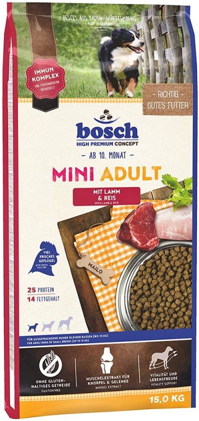 BOSCH HPC Bosch Mini Croquette Agneau/Riz pour Chien Adulte Petite Race 15 kg
