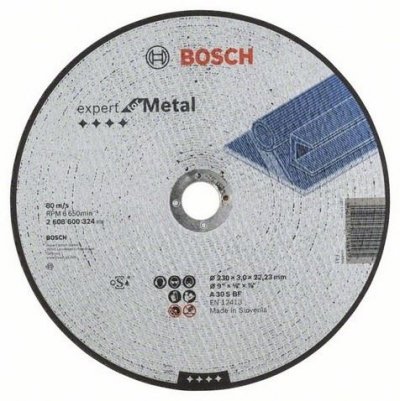BOSCH  Professional 2608600324 Disque &agrave; Tron&ccedil;onner, Grey, 230 mm 3,0 mm