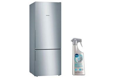 BOSCH  R&eacute;frig&eacute;rateur frigo combin&eacute; inox 500L Froid brass&eacute; Largeur 70cm