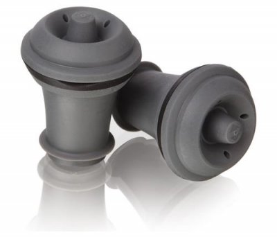 VACU VIN Bouchon Conservateur Pour Bouteille De Vin Vacuvin Gris Lot De 2