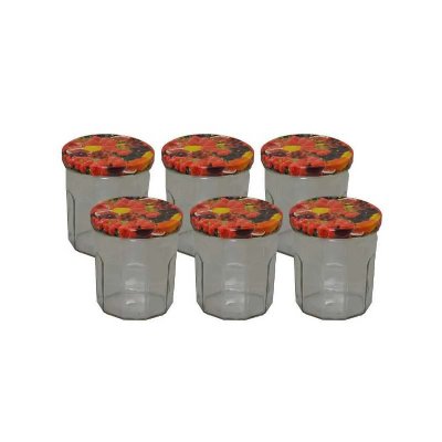 BJ Bouchonnerie Jocondienne - Pack 6 confituriers avec couvercle - 324 mL