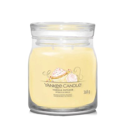 YANKEE CANDLE Bougie jarre en verre senteur g&acirc;teau &agrave; la vanille Moyen mod&egrave;le