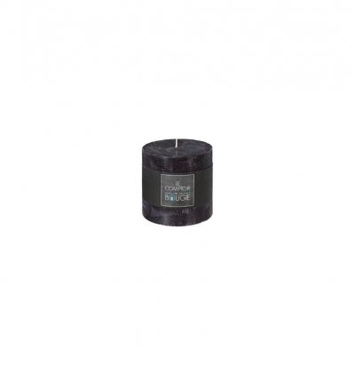 ATMOSPHERA Bougie Ronde Rustique Noir d 10 cm - Noir - 